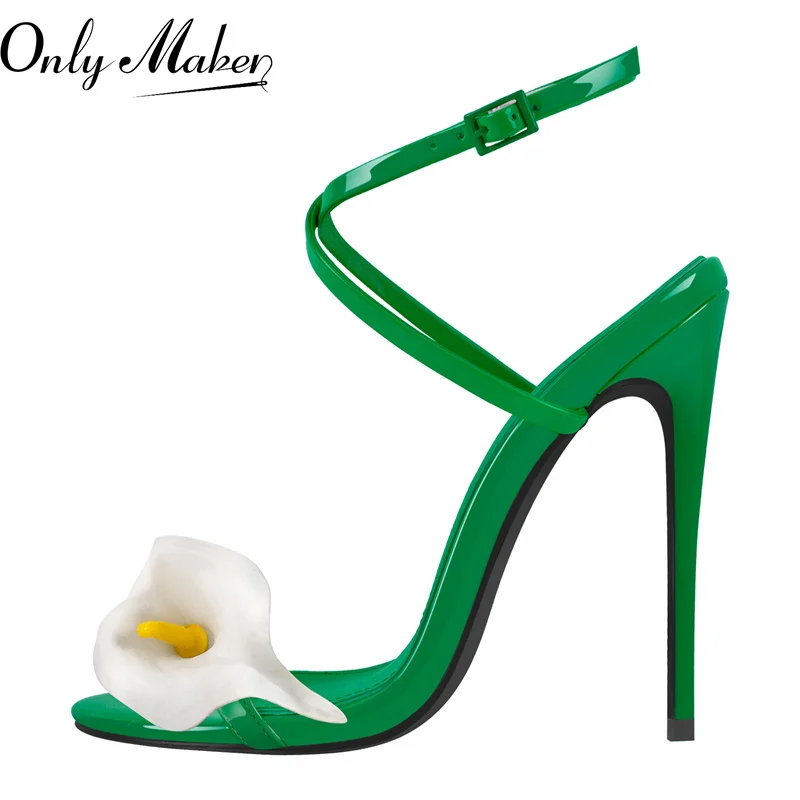 Onlymaker Women Green Open Toe Flower Sandals Wedding Heels Dressy 12CM Thin Heel Summer Sandals
Onlymaker Women Green Open Toe Flower Sandals Wedding Heels Dressy 12CM Thin Heel Summer Sandals
