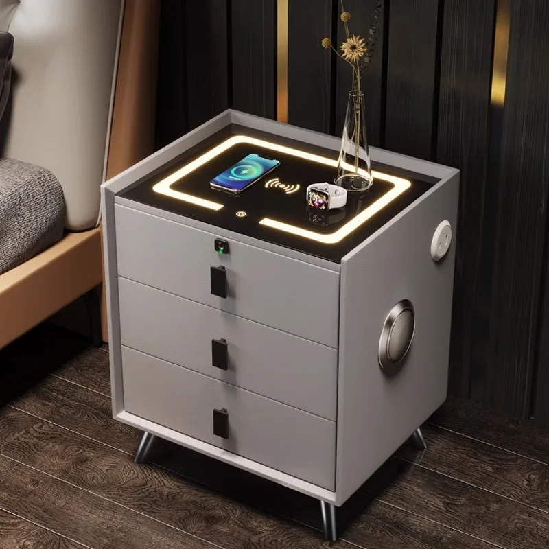 Nightstand Touch Sensing Led Light Usb Smart Wireless Charger Speaker Design Fingerprint Lock Bedside Table A
Nightstand Touch Sensing Led Light Usb Smart Wireless Charger Speaker Design Fingerprint Lock Bedside Table A
