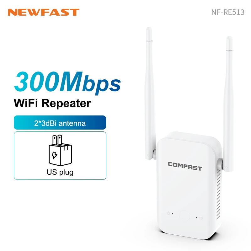Newfast Small 300Mbps WiFi Signal Amplifier 2.4G Wifi Repeater External 2*3dBi Antennas WIFI ExtenderEasy Setup Plug And Play
Newfast Small 300Mbps WiFi Signal Amplifier 2.4G Wifi Repeater External 2*3dBi Antennas WIFI ExtenderEasy Setup Plug And Play