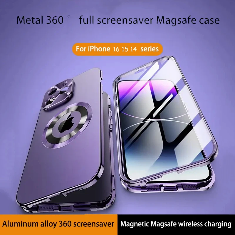 360 Metal Aluminium Alloy Case for iPhone 16 15 14 13 Pro Max Full Camera Lens Protective Original Color Phone Ultrathin Cover
360 Metal Aluminium Alloy Case for iPhone 16 15 14 13 Pro Max Full Camera Lens Protective Original Color Phone Ultrathin Cover