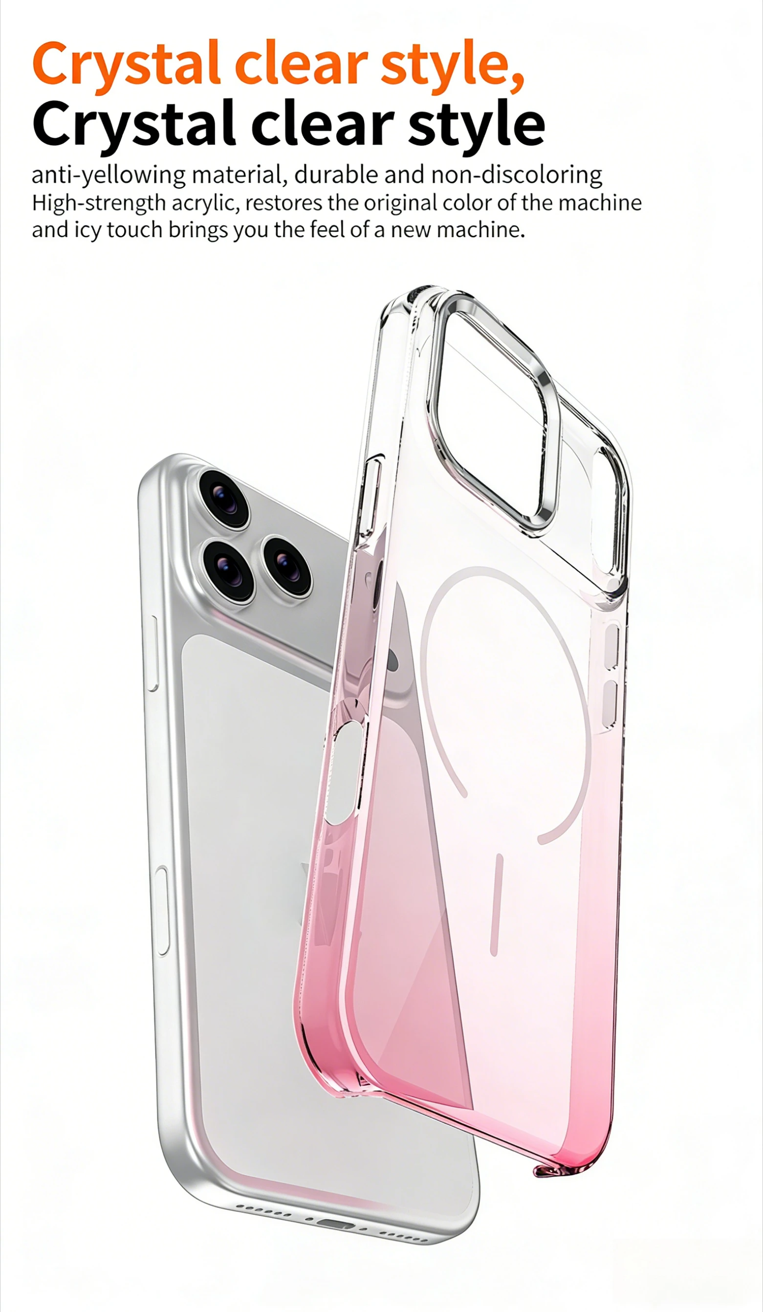 For iPhone 17 Pro Max Case Gradient Magnetic Cover Alloy Lens Ring Transparent Shockproof Anti-Yellow with iphone 16 15 14 13
For iPhone 17 Pro Max Case Gradient Magnetic Cover Alloy Lens Ring Transparent Shockproof Anti-Yellow with iphone 16 15 14 13