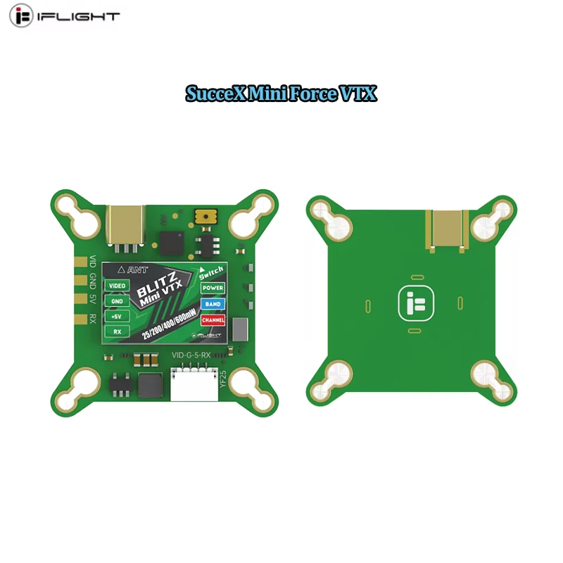 IFlight SucceX Mini Force 5,8 ГГц 600 МВт VTX Регулируемый с разъемом MMCX для RC FPV Дрон 
IFlight SucceX Mini Force 5,8 ГГц 600 МВт VTX Регулируемый с разъемом MMCX для RC FPV Дрон