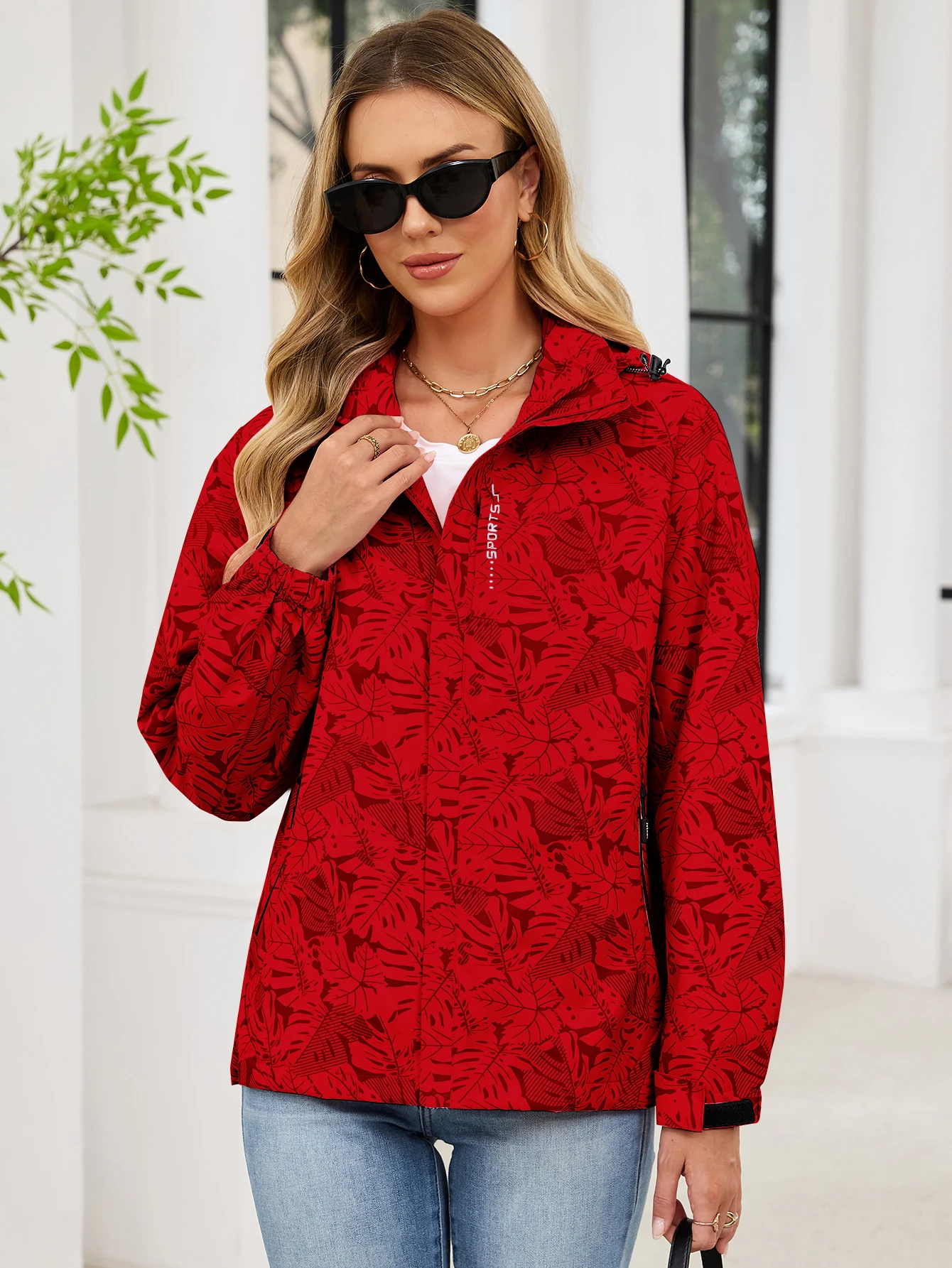 Women's Spring/Fall Windbreaker Jacket with Detachable Hood and Multiple Pockets for Hiking, Sports, and Cycling
Women's Spring/Fall Windbreaker Jacket with Detachable Hood and Multiple Pockets for Hiking, Sports, and Cycling