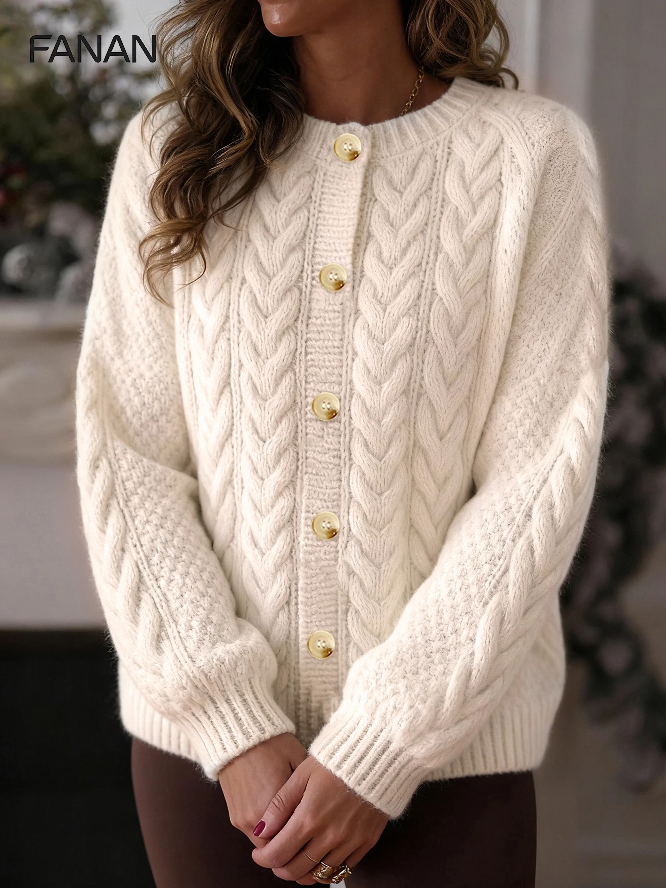 New Autumn and Winter Niche Knit Cardigan for Women, Designed in a Lazy Style, Sweater Jacket, Beige Round-Neck Design Cardigan, Casual and Elegant Autumn and Winter Outerwear, Basic Versatile Style for Urban Commuting, Stylish and Fashionable Casual Reso
New Autumn and Winter Niche Knit Cardigan for Women, Designed in a Lazy Style, Sweater Jacket, Beige Round-Neck Design Cardigan, Casual and Elegant Autumn and Winter Outerwear, Basic Versatile Style for Urban Commuting, Stylish and Fashionable Casual Reso