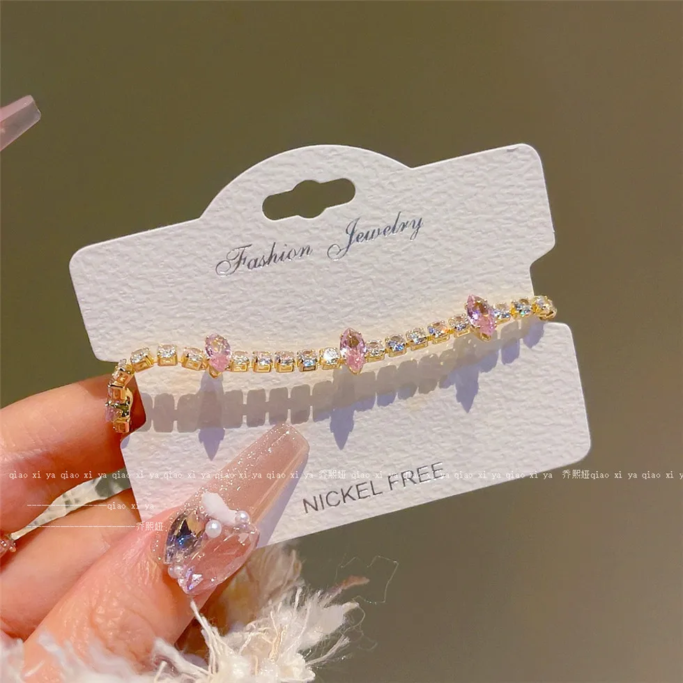 Pink Full Diamand Zircon Bracelets Instagram Style Gift for Best Friend Bangle Watch Buckle Fashion Jewelry for Women
Pink Full Diamand Zircon Bracelets Instagram Style Gift for Best Friend Bangle Watch Buckle Fashion Jewelry for Women