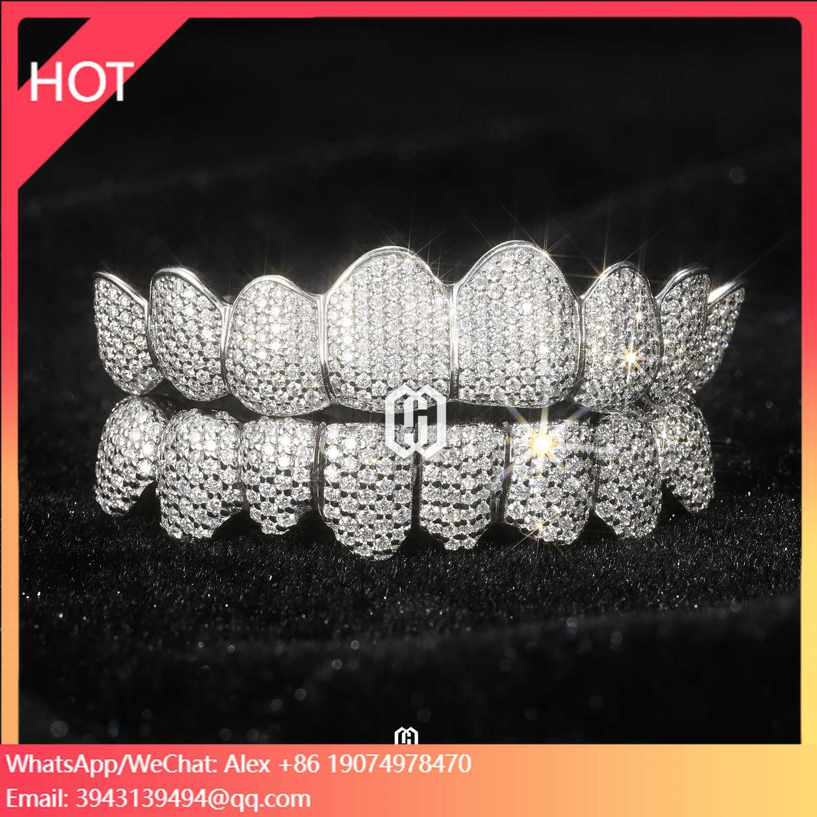 Custom 8 Top 8 Bottom Grills Iced Out 925 Sterling Silver Prong Setting Vvs Moissanite Diamonds Teeth Grillz
Custom 8 Top 8 Bottom Grills Iced Out 925 Sterling Silver Prong Setting Vvs Moissanite Diamonds Teeth Grillz