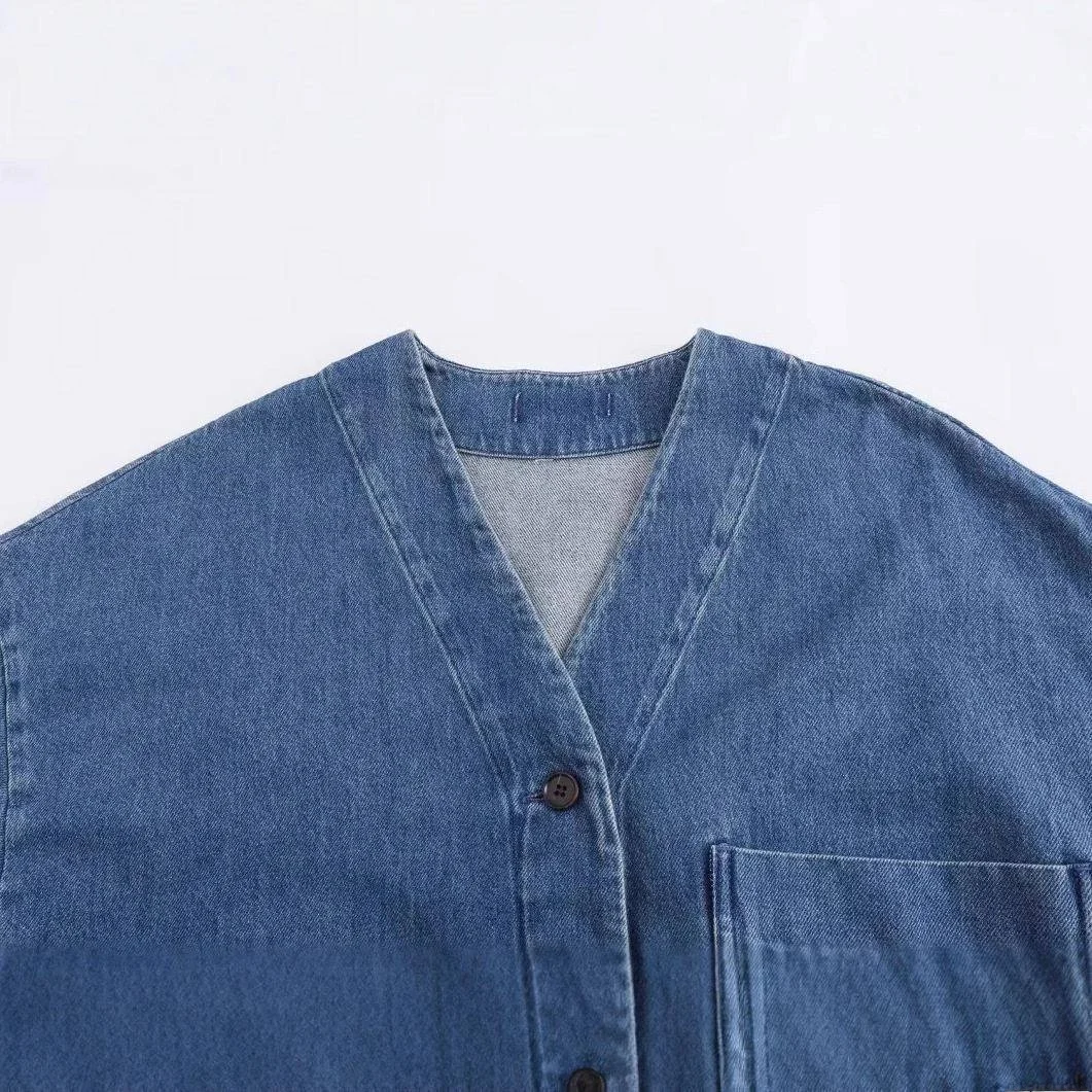 Fashionable Shoulder-Drop Denim Shirt Women's Cross-Border Shopping Trendy Collar Long Sleeve Color Non-Shrinkage
Fashionable Shoulder-Drop Denim Shirt Women's Cross-Border Shopping Trendy Collar Long Sleeve Color Non-Shrinkage