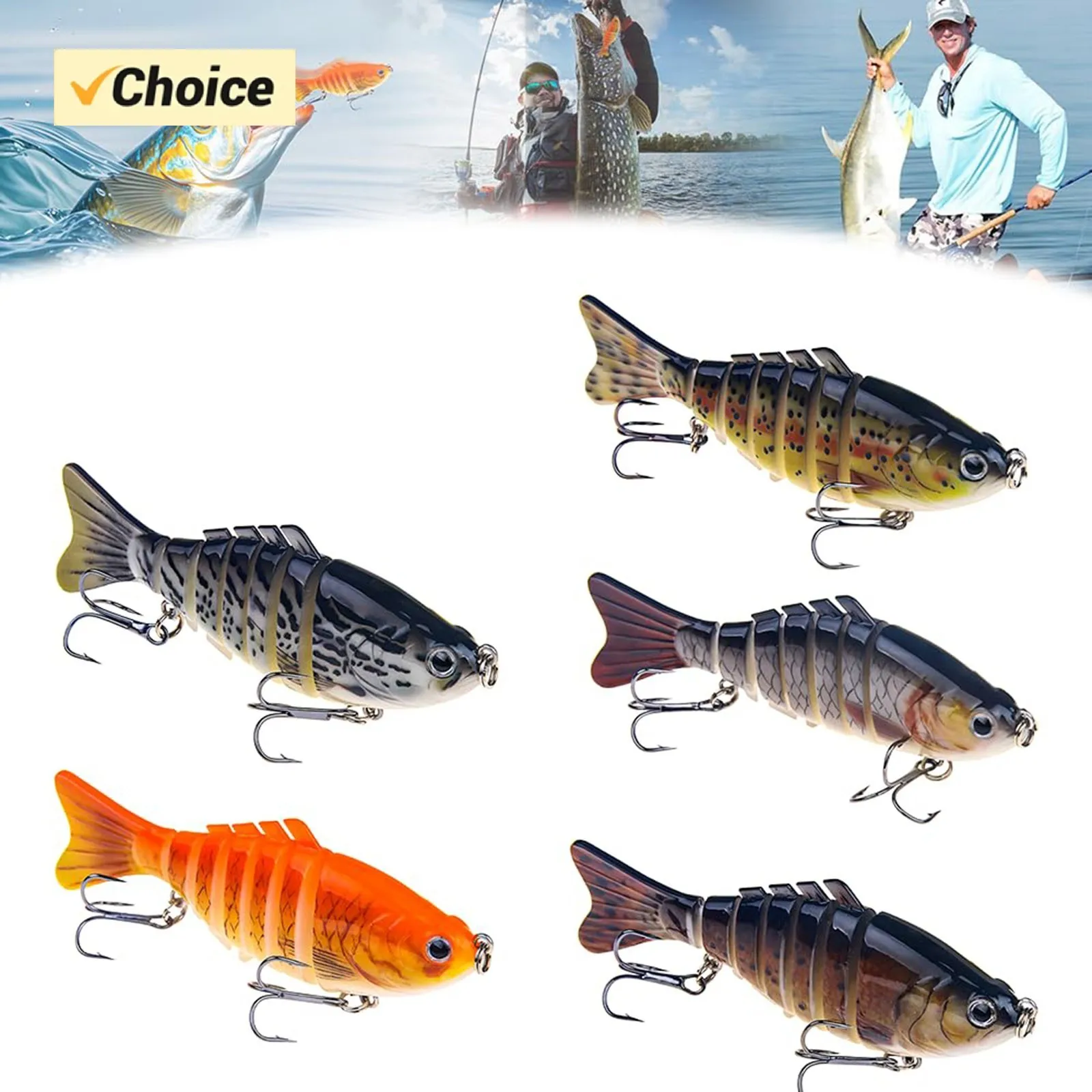 5PC Robotic Fishing, 3D Swimming For & Saltwater, Fishing Gear Attracts Fishing Walleye Trout Bass For Beginners, Amateurs Etc
5PC Robotic Fishing, 3D Swimming For & Saltwater, Fishing Gear Attracts Fishing Walleye Trout Bass For Beginners, Amateurs Etc