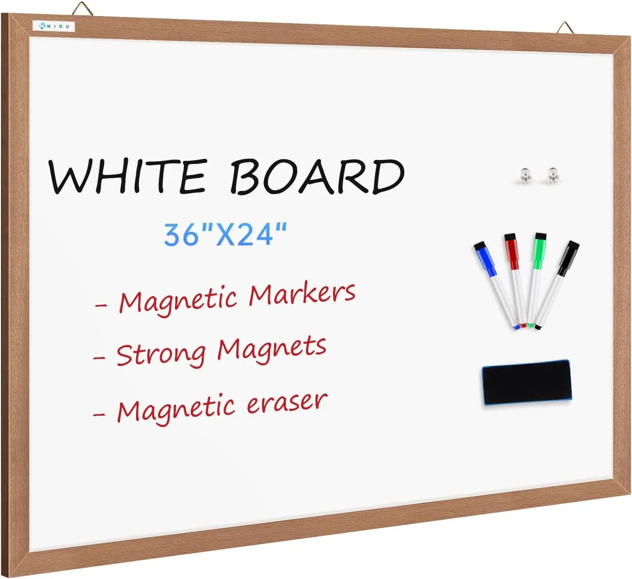 Magnetic Whiteboard for Wall 36x24 Inches, Dry Erase Board with Natural Wood Frame, Home Office School
Magnetic Whiteboard for Wall 36x24 Inches, Dry Erase Board with Natural Wood Frame, Home Office School