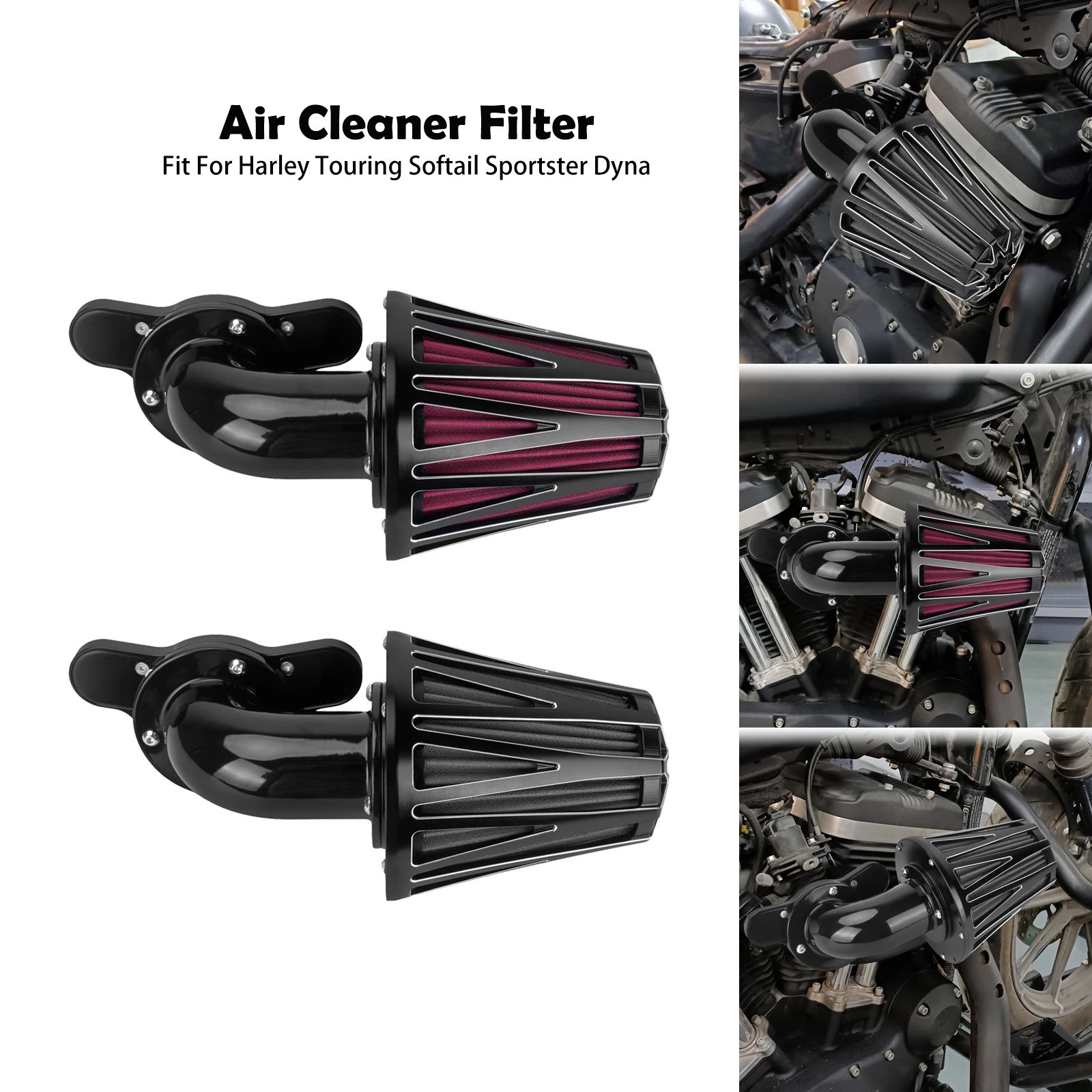 Motorcycle Intake Air Filter Cleaner Grey/Red CNC For Harley Touring Road King FLHR Softail Fat Boy Low Rider Sportster XL Dyna
Motorcycle Intake Air Filter Cleaner Grey/Red CNC For Harley Touring Road King FLHR Softail Fat Boy Low Rider Sportster XL Dyna