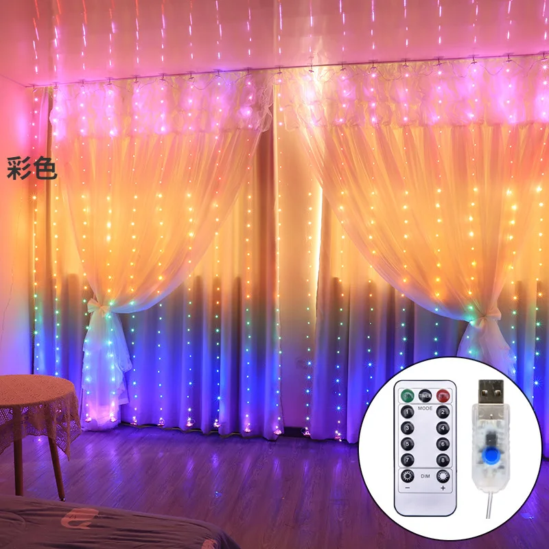 USB Curtain Lights With Remote control Garland Fairy String Lights Holiday Lighting Rainbow Window Lamp For Home Bedroom Decorat
USB Curtain Lights With Remote control Garland Fairy String Lights Holiday Lighting Rainbow Window Lamp For Home Bedroom Decorat