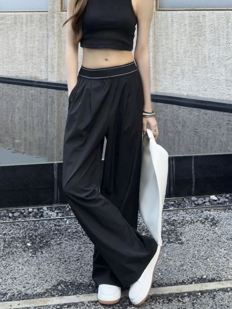 Navy Blue Women's Sweatpants Elastic Waist Loose Fit Casual Sports Pants Breathable Quick Dry Black Yoga Fitness Trousers
Navy Blue Women's Sweatpants Elastic Waist Loose Fit Casual Sports Pants Breathable Quick Dry Black Yoga Fitness Trousers