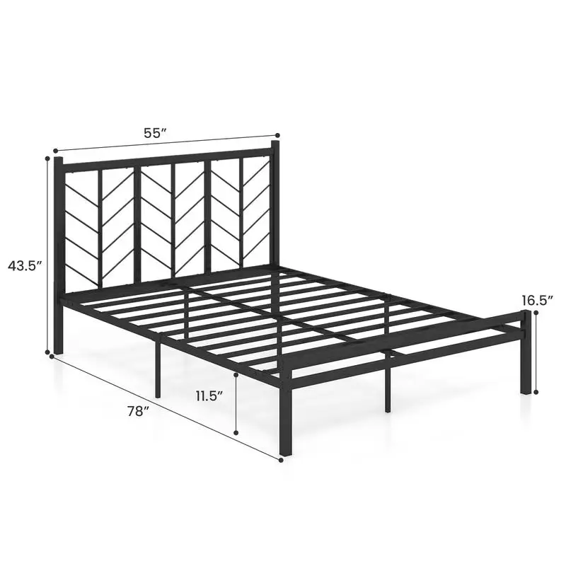 Full Size Platform Bed with Headboard and Metal Frame-Full Size
Full Size Platform Bed with Headboard and Metal Frame-Full Size