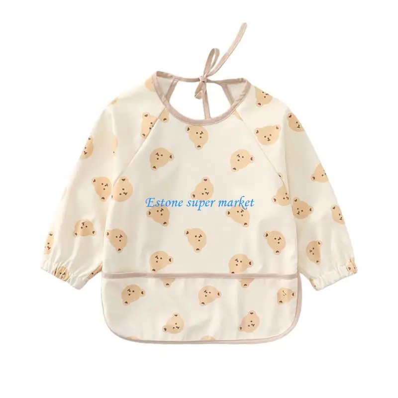 090B Coverall Burp Cloth Wearable Bib Long Sleeved Bibs for Neutral Infant Boys Girls
090B Coverall Burp Cloth Wearable Bib Long Sleeved Bibs for Neutral Infant Boys Girls