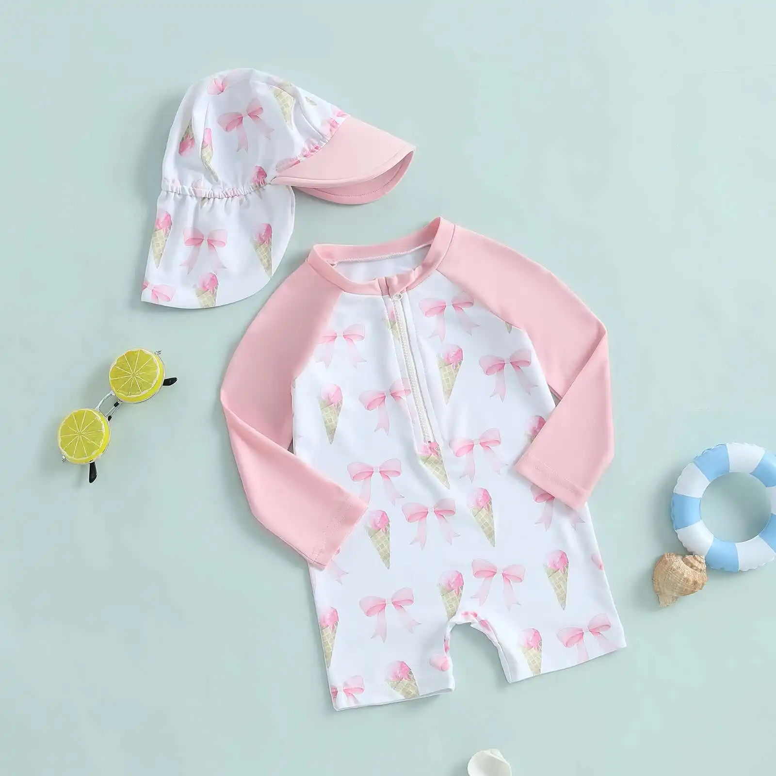 Toddler Baby Girls Long Sleeve Swimsuit with Hat Rash Guard Bow Strawberry Pattern Beachwear Infant Zip Up Swimwear Bathing Suit
Toddler Baby Girls Long Sleeve Swimsuit with Hat Rash Guard Bow Strawberry Pattern Beachwear Infant Zip Up Swimwear Bathing Suit