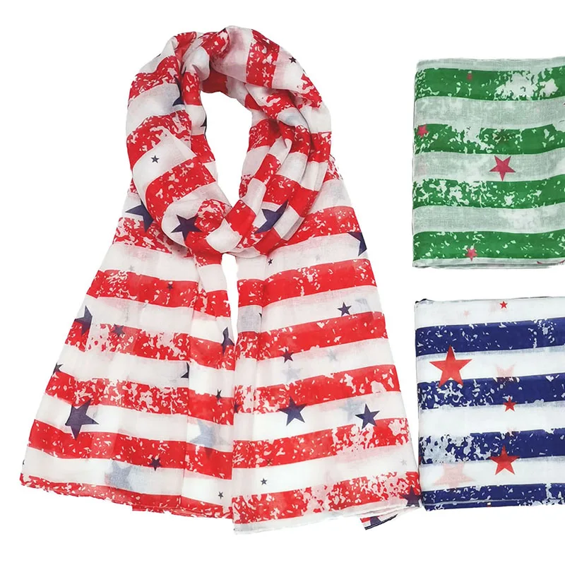Striped Five Pointed Star Printed Scarf Lightweight And Soft Headscarf National Flag Element Accessory Women'S Shawl
Striped Five Pointed Star Printed Scarf Lightweight And Soft Headscarf National Flag Element Accessory Women'S Shawl