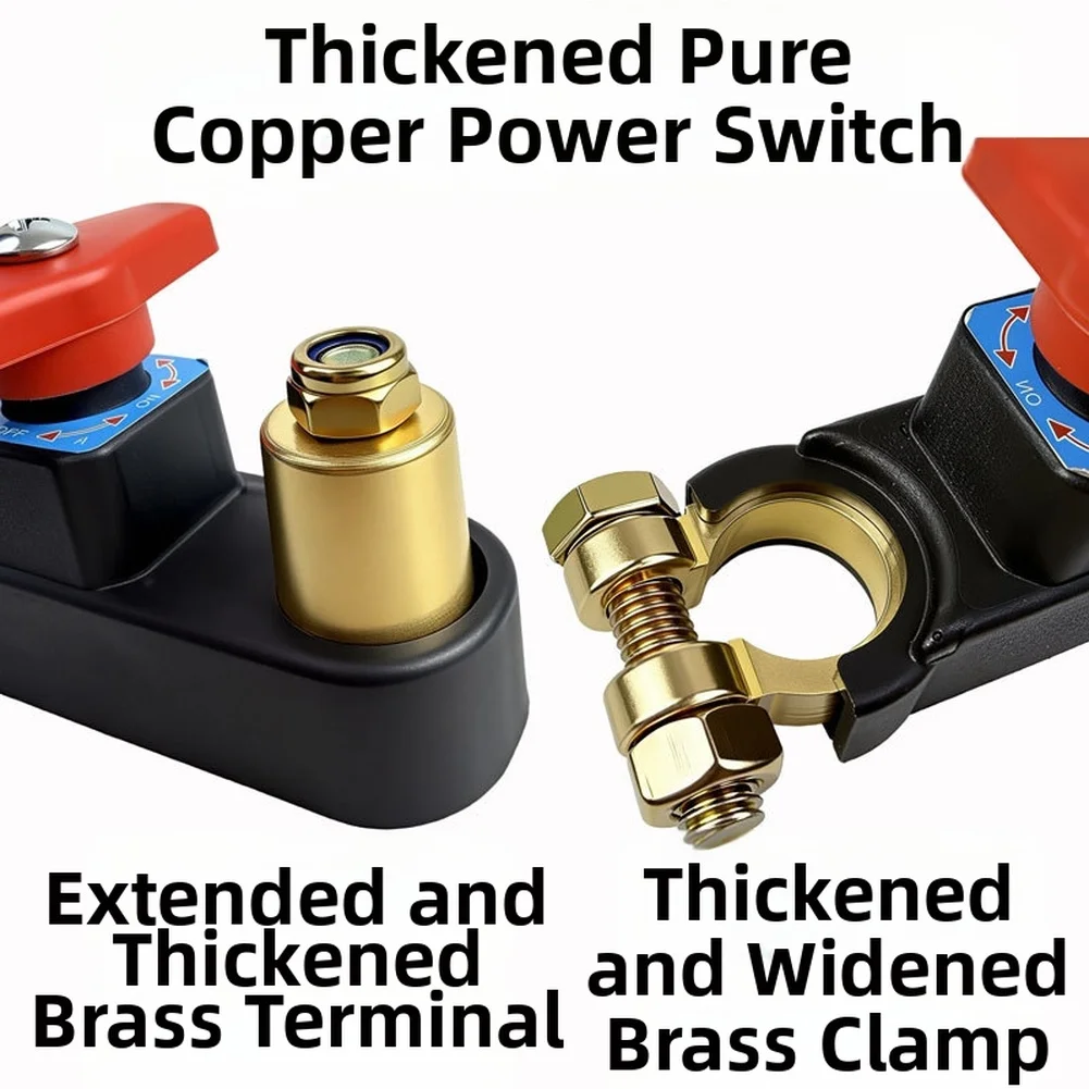 Heavy Duty Pure Copper Car Battery Disconnect Switch Negative Terminal Anti For 12V-24V Systems Including Cars
Heavy Duty Pure Copper Car Battery Disconnect Switch Negative Terminal Anti For 12V-24V Systems Including Cars