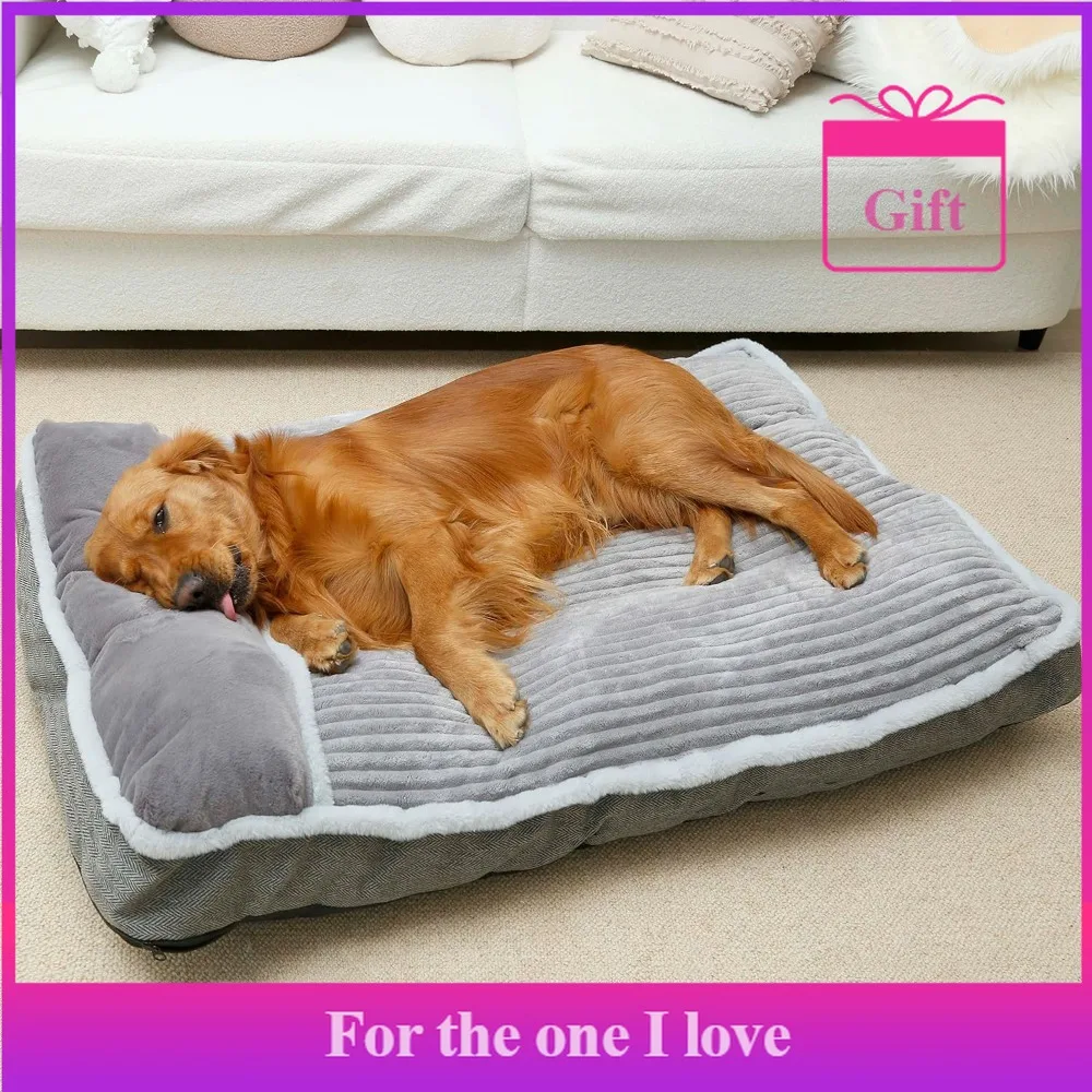 Dog Bed, Dog Mattress with Pillow, Suitable for Dog Crates, Sofa-style Pet Beds, Ultra-soft Pet Bed
Dog Bed, Dog Mattress with Pillow, Suitable for Dog Crates, Sofa-style Pet Beds, Ultra-soft Pet Bed