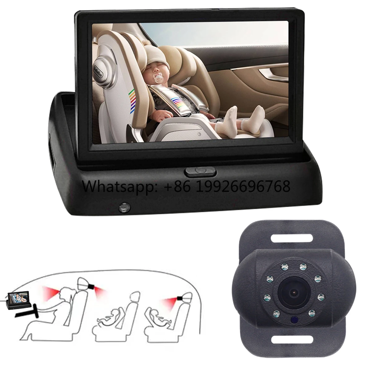 4.3inch Baby Car Camera for Backseat HD 1080P Easy Setup Carseat Camera Rear Facing Infant - Crystal Night Vision
4.3inch Baby Car Camera for Backseat HD 1080P Easy Setup Carseat Camera Rear Facing Infant - Crystal Night Vision