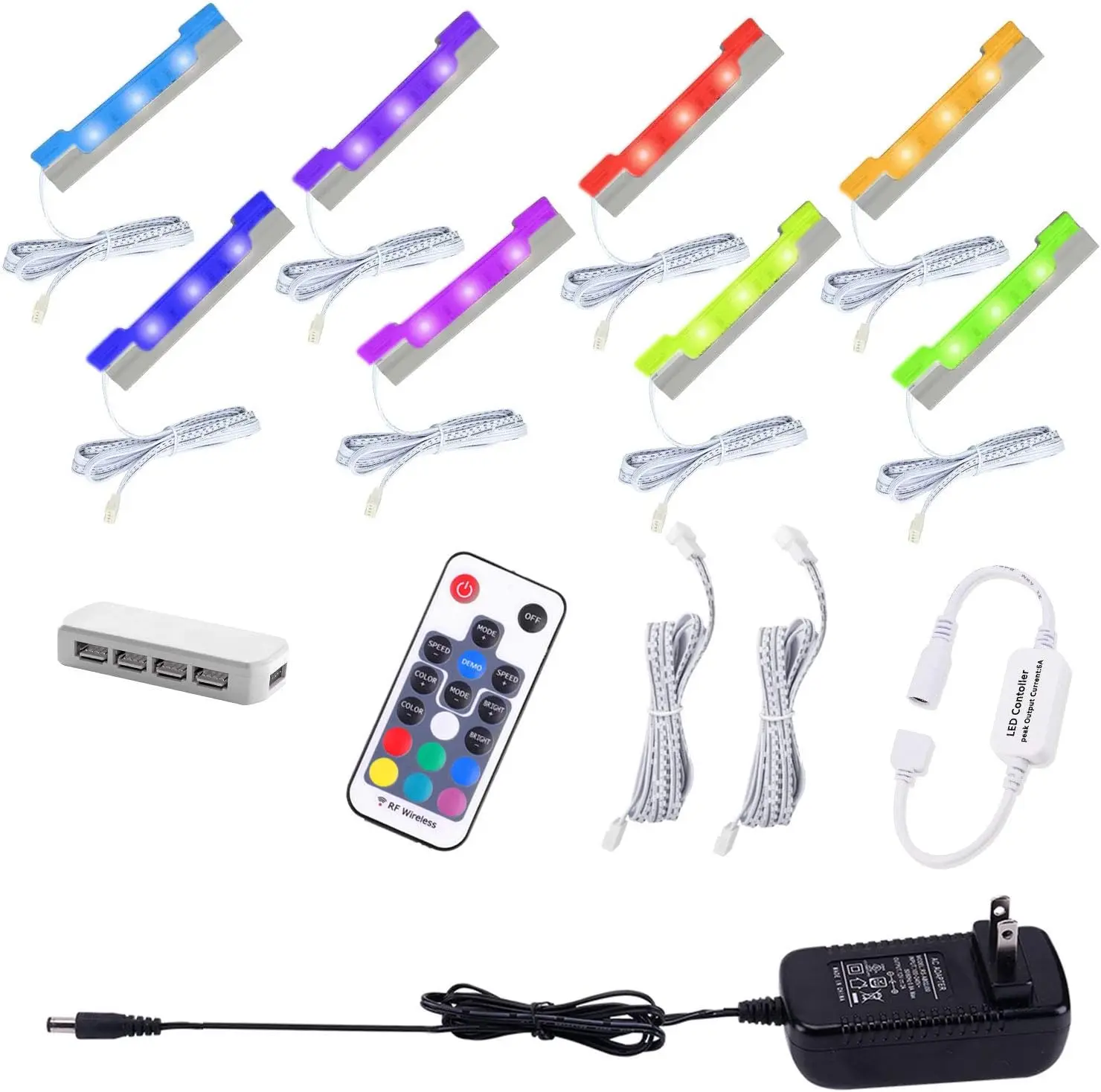 LED Glass Shelf Lighting Kit for Glass Edge Back Side Lighting Using Flexible Cable and Clip with RF Remote
LED Glass Shelf Lighting Kit for Glass Edge Back Side Lighting Using Flexible Cable and Clip with RF Remote