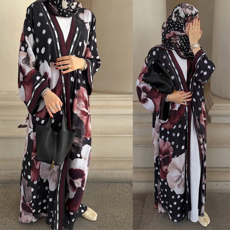 Women Eid Abaya Scarf Set Cardigan Print Open Dress Muslim Abayas Vestidos Ramadan Morocco Dubai Kaftan Long Robe Jalabiya 2026
Women Eid Abaya Scarf Set Cardigan Print Open Dress Muslim Abayas Vestidos Ramadan Morocco Dubai Kaftan Long Robe Jalabiya 2026