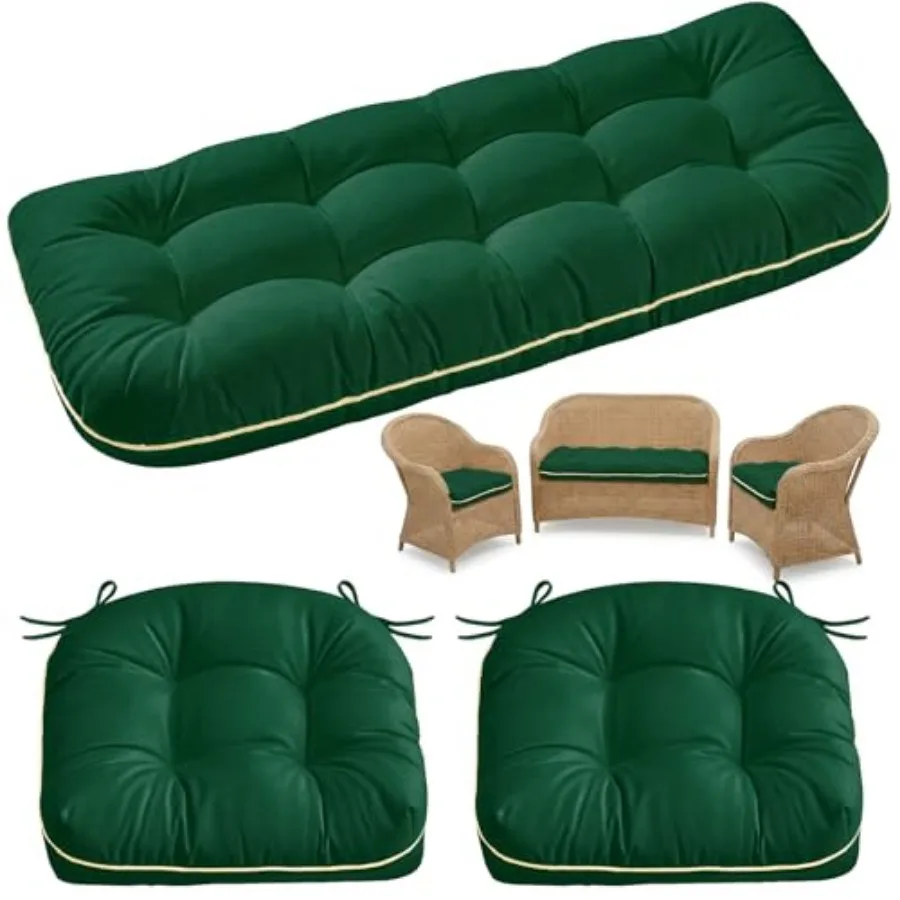 Wicker Chair Cushions 3 Pieces Set for Outdoor Furniture, Replacement Patio Wicker Furniture Cushions, 1Pc Loveseat Cushion and
Wicker Chair Cushions 3 Pieces Set for Outdoor Furniture, Replacement Patio Wicker Furniture Cushions, 1Pc Loveseat Cushion and