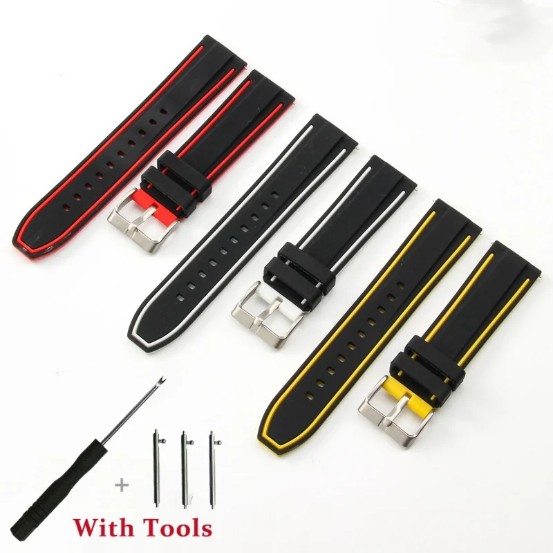 20mm 22mm 24mm Quick Release Soft Silicone Watch Strap Replacement for Universal Sport Waterproof Watch Bracelet Accessories
20mm 22mm 24mm Quick Release Soft Silicone Watch Strap Replacement for Universal Sport Waterproof Watch Bracelet Accessories
