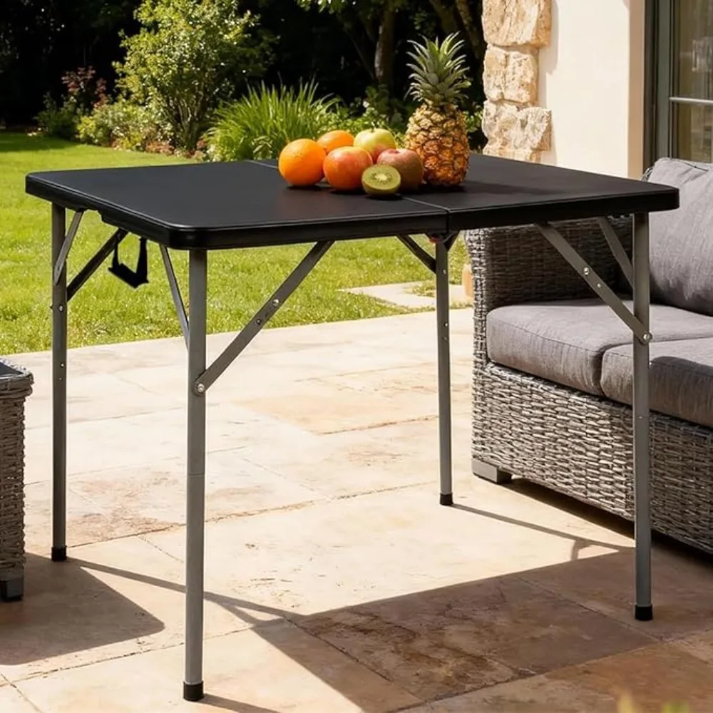 34" Square olding Card Table, Indoor Outdoor Portable Picnic Table Hal oldable Plastic Tables with Carrying Handle or Kitchen Ca
34" Square olding Card Table, Indoor Outdoor Portable Picnic Table Hal oldable Plastic Tables with Carrying Handle or Kitchen Ca