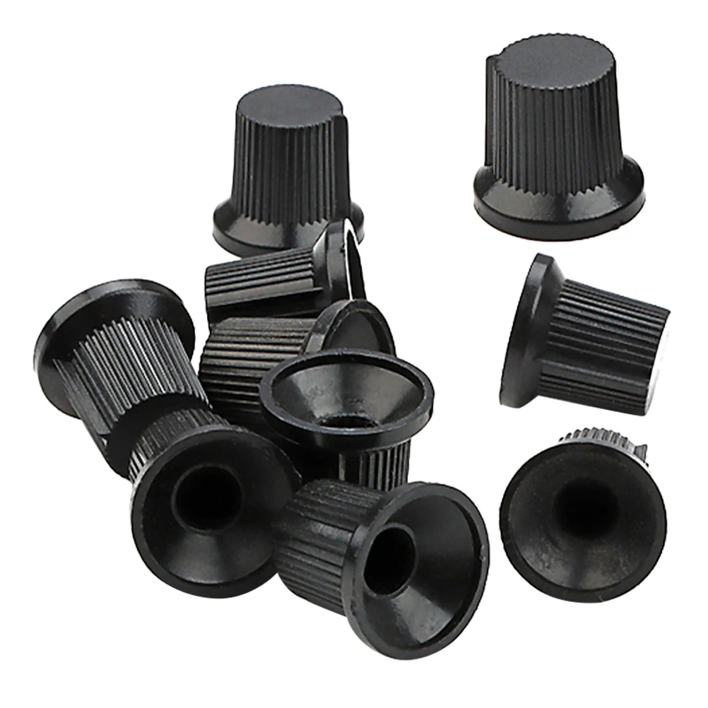10 Black Plastic Knobs Durable Anti-corrosive Volume Control Potentiometer Caps for Guitar Effects Amplifiers Speakers
10 Black Plastic Knobs Durable Anti-corrosive Volume Control Potentiometer Caps for Guitar Effects Amplifiers Speakers