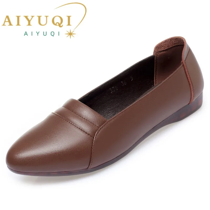 AIYUQI Genuine Leather Mom Shoes Non-slip 2025 New Flat Women Spring Shoes Shallow Soft Sole Large Size 41 42 43 Women's Shoes
AIYUQI Genuine Leather Mom Shoes Non-slip 2025 New Flat Women Spring Shoes Shallow Soft Sole Large Size 41 42 43 Women's Shoes