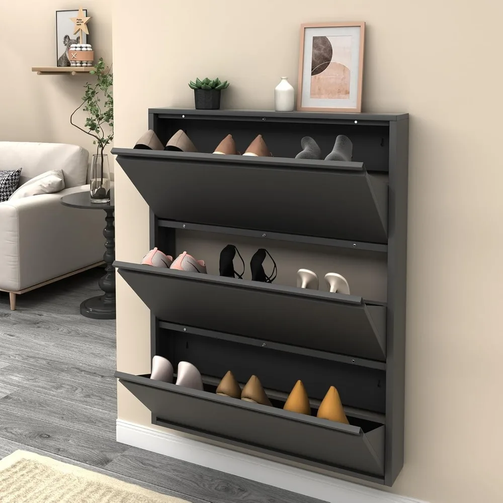 Shoe Cabinet Storage for Entryway Slim,Metal Shoe Cabinet with 3 Flip Drawers,Narrow Wall Shoe Storage Cabinet for Entry
Shoe Cabinet Storage for Entryway Slim,Metal Shoe Cabinet with 3 Flip Drawers,Narrow Wall Shoe Storage Cabinet for Entry