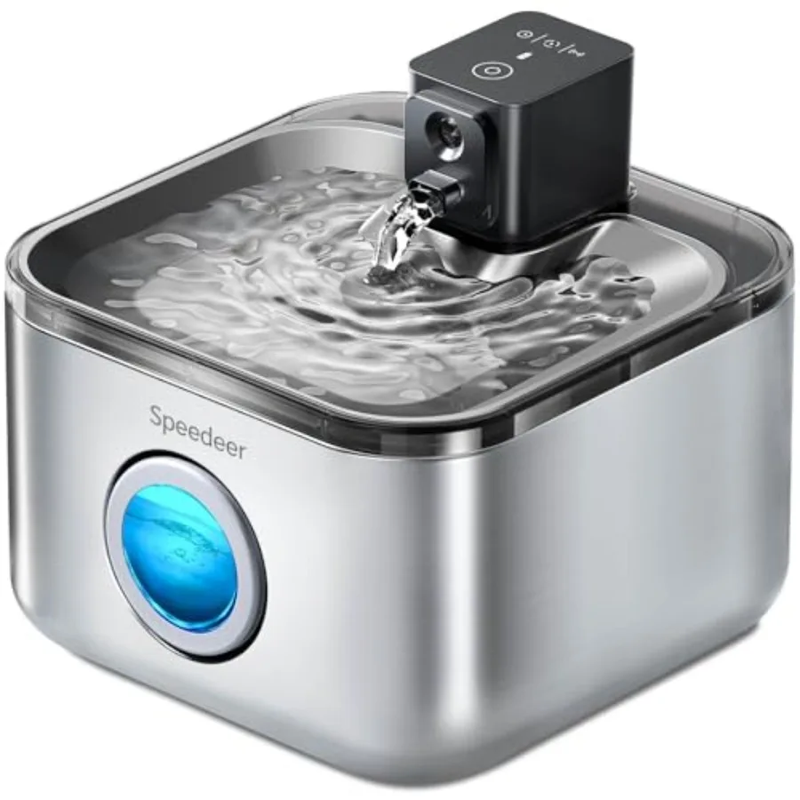 Wireless Cat Water Fountain Stainless Steel 135oz/4L Pet Fountain Battery Operated Cordless Running Water Dispenser for Cats Do
Wireless Cat Water Fountain Stainless Steel 135oz/4L Pet Fountain Battery Operated Cordless Running Water Dispenser for Cats Do