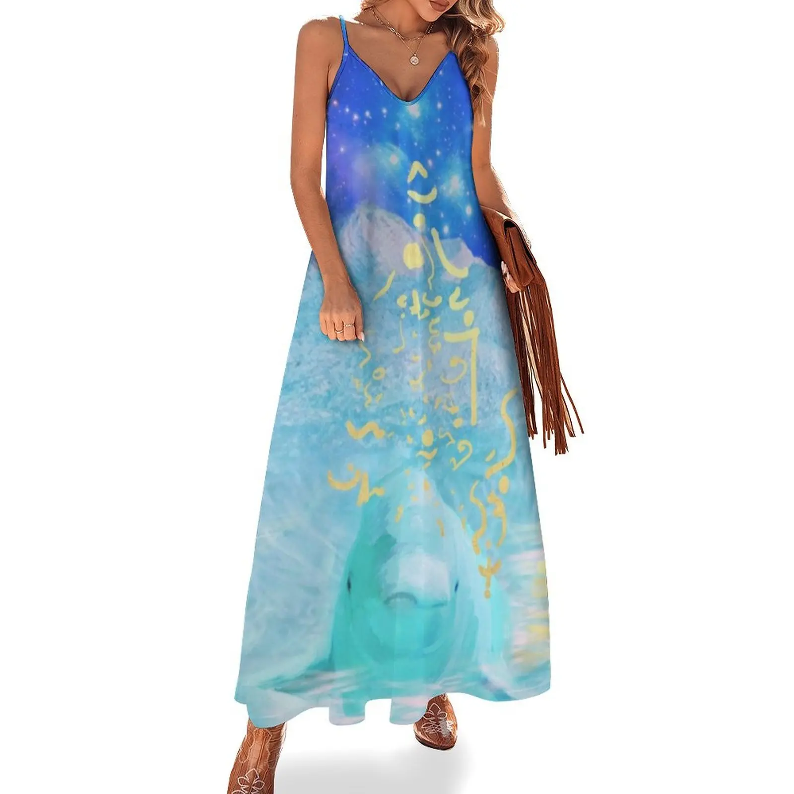 Aquamarine Temple of Lemurian Healing Sleeveless Dress woman dress evening dresses women Dress
Aquamarine Temple of Lemurian Healing Sleeveless Dress woman dress evening dresses women Dress