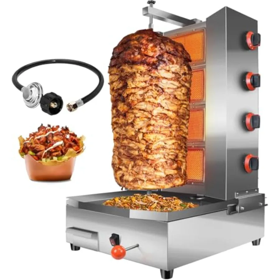 4 Burners Shawarma Grill Machine Commercial Large Rotisserie Grill Kebab Vertical Rotisserie Propane Turkish Chicken Doner Keba
4 Burners Shawarma Grill Machine Commercial Large Rotisserie Grill Kebab Vertical Rotisserie Propane Turkish Chicken Doner Keba