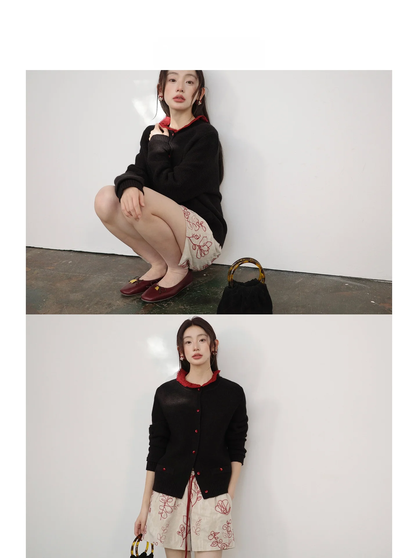 Detachable Collar Knitted Sweater Color Blo Casual Loose Fit Women's Faion Top Independent Bug 26ss 'Subtle Thought'
Detachable Collar Knitted Sweater Color Blo Casual Loose Fit Women's Faion Top Independent Bug 26ss 'Subtle Thought'