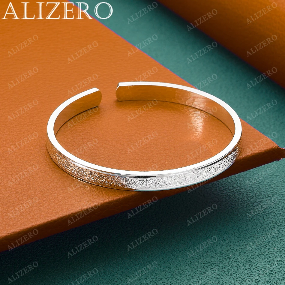 925 Sterling Silver Bangle Frosted In The Middle Bracelet For Women Jewelry Fashion Party And Daily Wear
925 Sterling Silver Bangle Frosted In The Middle Bracelet For Women Jewelry Fashion Party And Daily Wear