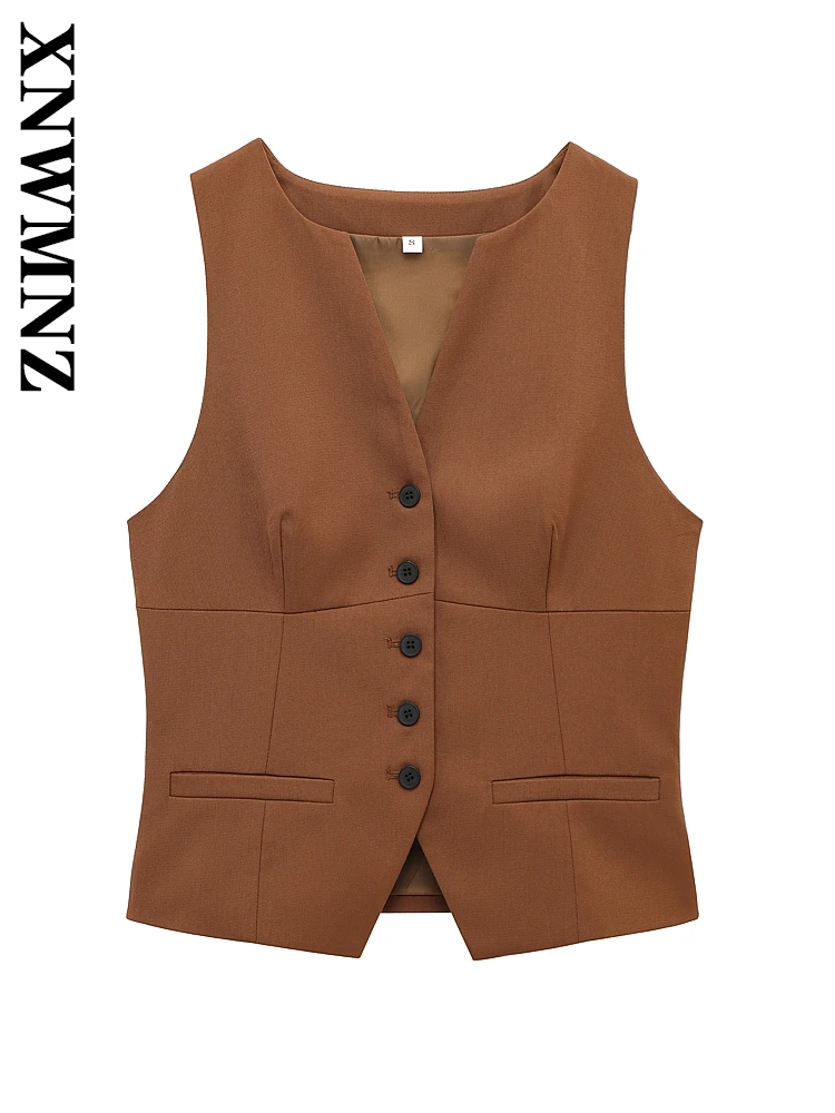 XNWMNZ 2025 Summer New Female Hipster Vest Blouses Trendy Woman's V-Collar Sleeveless Gilet Ruffles Regular Fit Top Waistcoat
XNWMNZ 2025 Summer New Female Hipster Vest Blouses Trendy Woman's V-Collar Sleeveless Gilet Ruffles Regular Fit Top Waistcoat