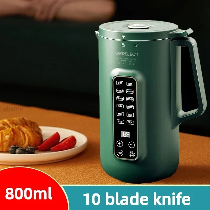 800ml Soybean Milk Machine Electric Juicer Multifunctional Wall Breaking Machine Automatic Heating Cooking Soy Milk Maker 220V
800ml Soybean Milk Machine Electric Juicer Multifunctional Wall Breaking Machine Automatic Heating Cooking Soy Milk Maker 220V