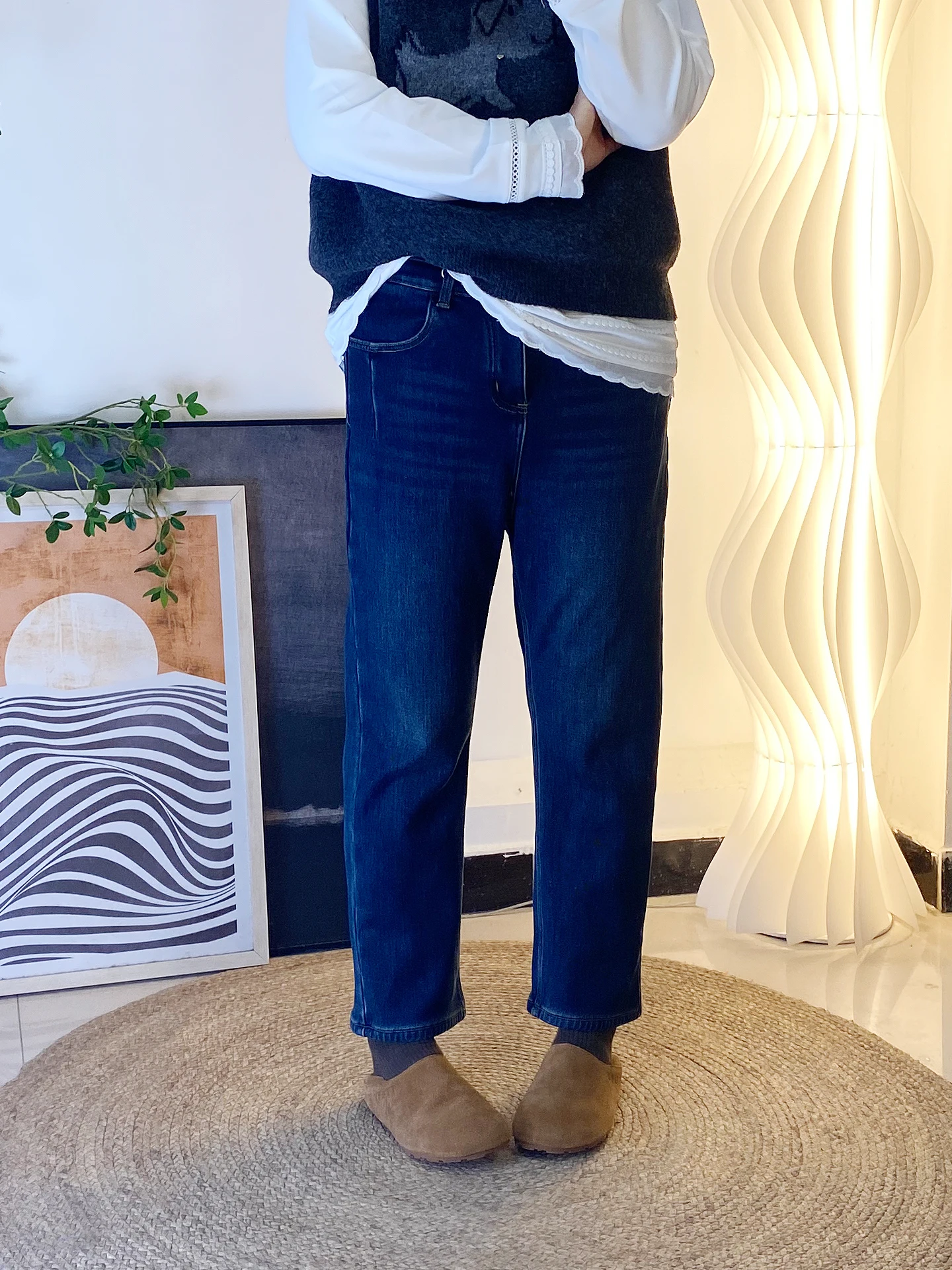 Плюс размер для похудения Fce Lined Thi прямые джинсы женские с высокой талией французские брюки для хлеба повседневные теплые хлопковые эластичные джинсовые брюки
Плюс размер для похудения Fce Lined Thi прямые джинсы женские с высокой талией французские брюки для хлеба повседневные теплые хлопковые эластичные джинсовые брюки