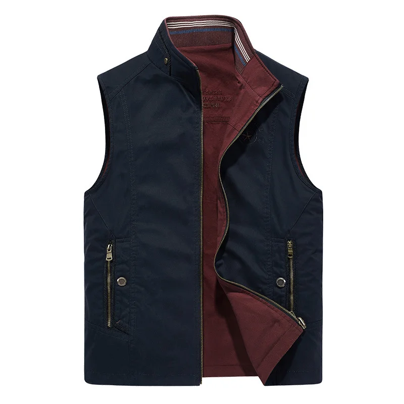 Spring Autumn Military Vest Men Leisure Two-sided Wear Pure Cotton s Outdoor Fishing Photography Waistcoat For M-4XL
Spring Autumn Military Vest Men Leisure Two-sided Wear Pure Cotton s Outdoor Fishing Photography Waistcoat For M-4XL