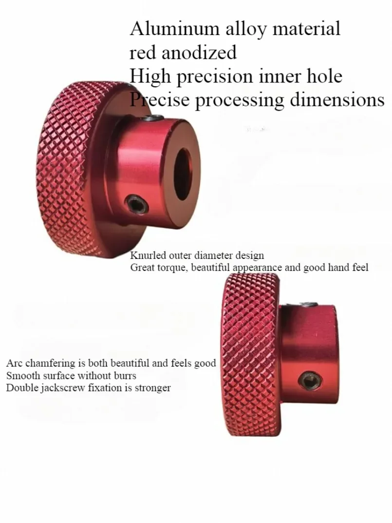 1Pcs red Aluminum Alloy Mini Handwheel For Lathe/Miller mechanical hand wheel Automation equipment parts Part manufacturing
1Pcs red Aluminum Alloy Mini Handwheel For Lathe/Miller mechanical hand wheel Automation equipment parts Part manufacturing