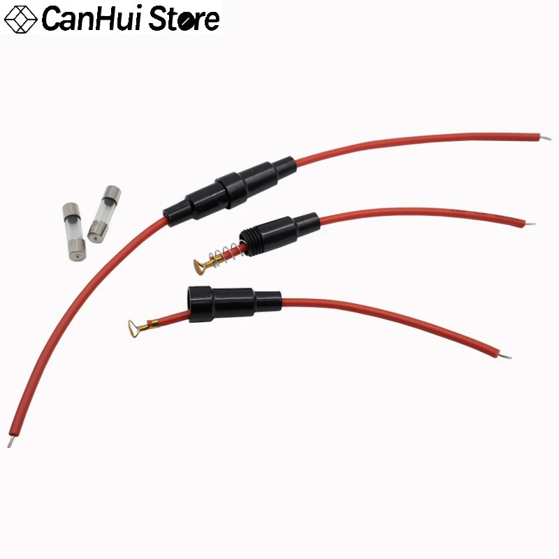 5PCS 20AWG/22AWG Wire Cable 5*20mm Glass Fuse Holder With 5x20MM 250V 0.2A 0.5A 1A 2A 3A 5A 6A 7A 8A 10A 15A Tube Glass Fuses
5PCS 20AWG/22AWG Wire Cable 5*20mm Glass Fuse Holder With 5x20MM 250V 0.2A 0.5A 1A 2A 3A 5A 6A 7A 8A 10A 15A Tube Glass Fuses