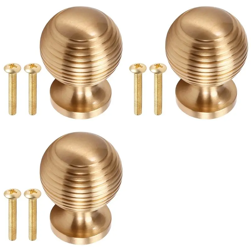 Easy Use 3X Solid Brass Cabinet Furniture Drawer Cabinet Door Handle Round Knobs Round Wardrobe Pull Door Handle 37Mmx28mm
Easy Use 3X Solid Brass Cabinet Furniture Drawer Cabinet Door Handle Round Knobs Round Wardrobe Pull Door Handle 37Mmx28mm