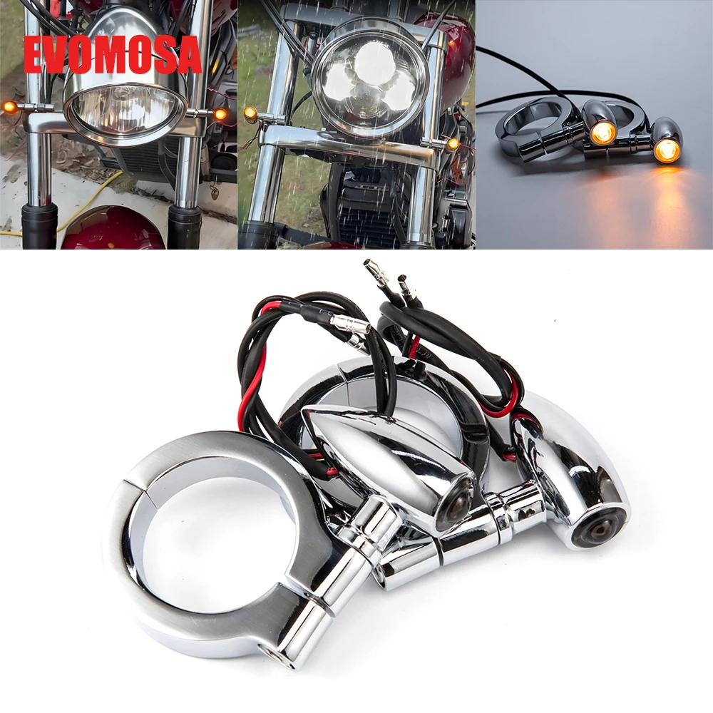 Motorcycle Parts Universal Front Fork Clamp LED Turn Signal Lights Amber Blinker Indicator Lamp For Harley For Yamaha For HONDA
Motorcycle Parts Universal Front Fork Clamp LED Turn Signal Lights Amber Blinker Indicator Lamp For Harley For Yamaha For HONDA
