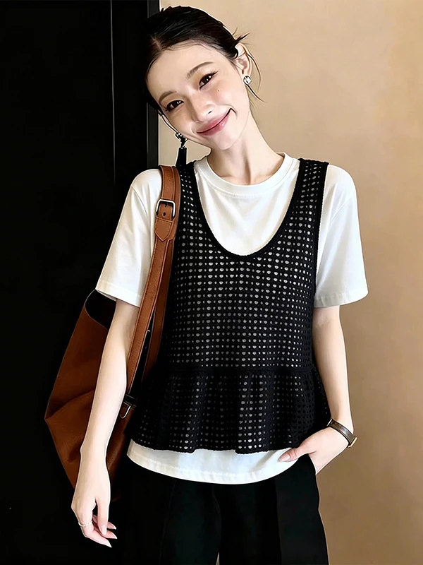 plus Size Women's Casual Loose Slimming Summer 2026 New Style Two-Piece Set Tank Top And T-Shirt Layering Design Korean Style
plus Size Women's Casual Loose Slimming Summer 2026 New Style Two-Piece Set Tank Top And T-Shirt Layering Design Korean Style