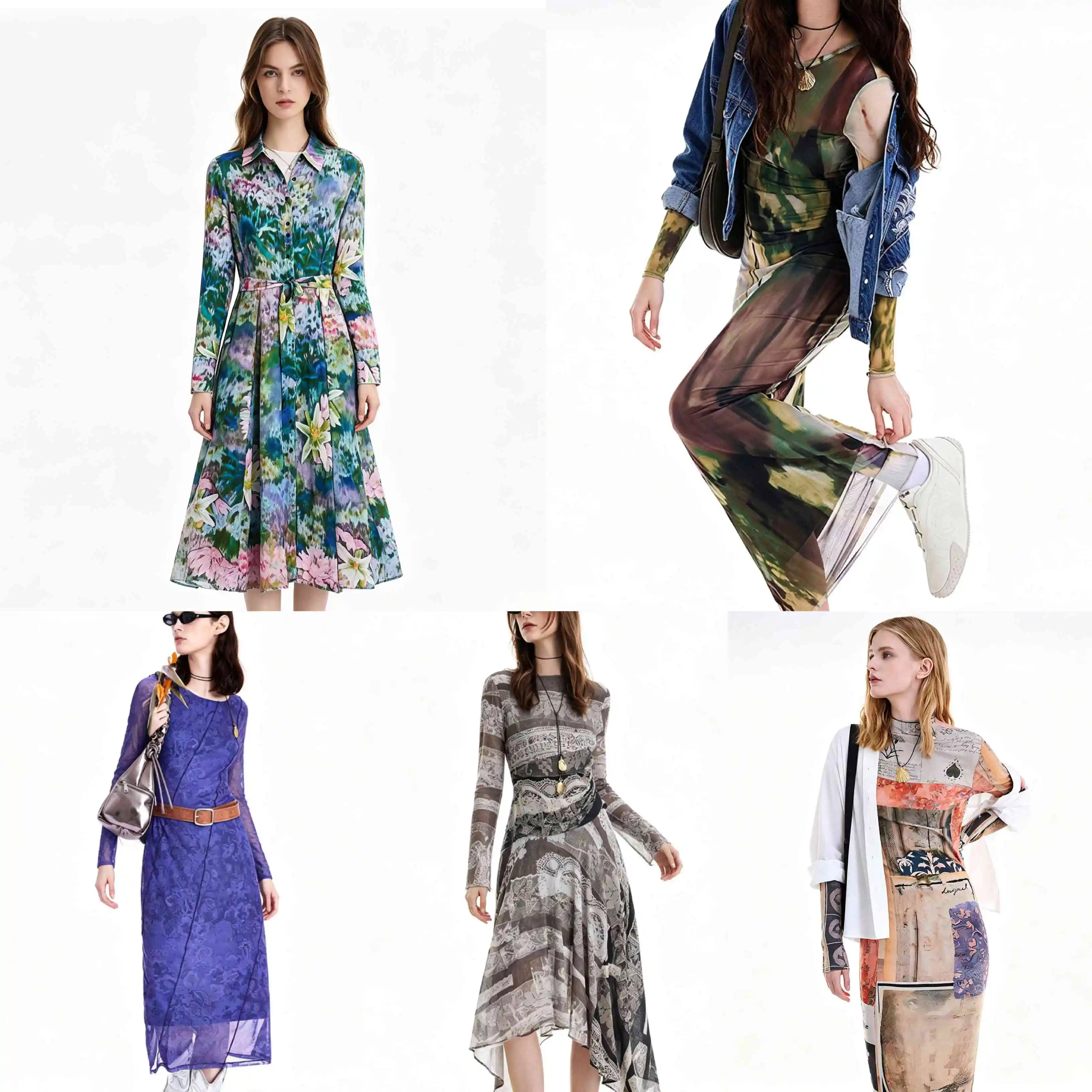Spanish original European and American style new dress embroidered floral elastic long skirt with waist cinching
Spanish original European and American style new dress embroidered floral elastic long skirt with waist cinching