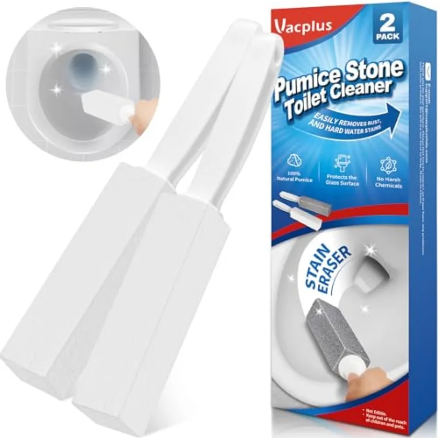 Toilet Brush - Toilet Bowl Cleaners with Extra Long Handle, 100% Pumice Stone for Toilet Cleaning, Remove Limescale, Rust, Clea
Toilet Brush - Toilet Bowl Cleaners with Extra Long Handle, 100% Pumice Stone for Toilet Cleaning, Remove Limescale, Rust, Clea