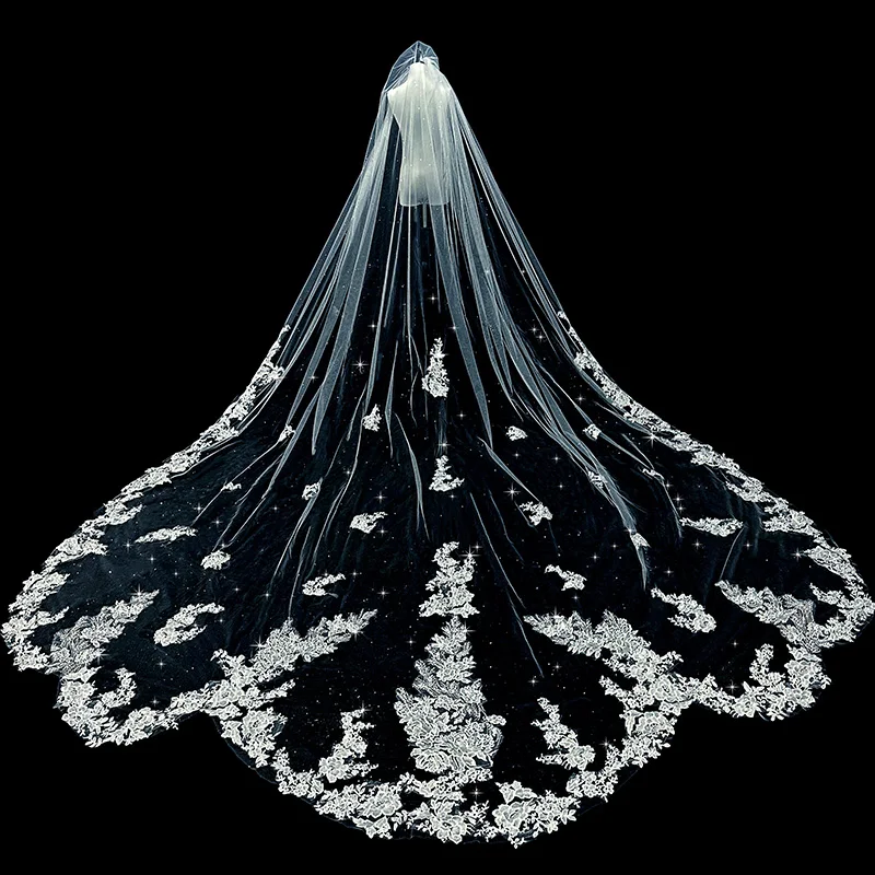 Bride Wedding Main Wedding Dress Veil Super Immortal Mori Premium Sense Lace Long Trailing Veil Sparkling Veil
Bride Wedding Main Wedding Dress Veil Super Immortal Mori Premium Sense Lace Long Trailing Veil Sparkling Veil