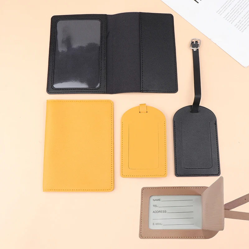 Passport Clip Multi Color Thick PU Leather Passport Holder Cover With Paper Card Luggage Tag Set Travel DIY Accessories
Passport Clip Multi Color Thick PU Leather Passport Holder Cover With Paper Card Luggage Tag Set Travel DIY Accessories
