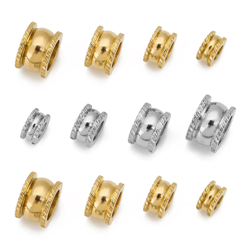 20pcs 6/7/8/9mm Stainless Steel PVD Plated Concave Hub Loose Beads Big Hole Spacer Beads for DIY Bracelets Jewelry Accessories
20pcs 6/7/8/9mm Stainless Steel PVD Plated Concave Hub Loose Beads Big Hole Spacer Beads for DIY Bracelets Jewelry Accessories